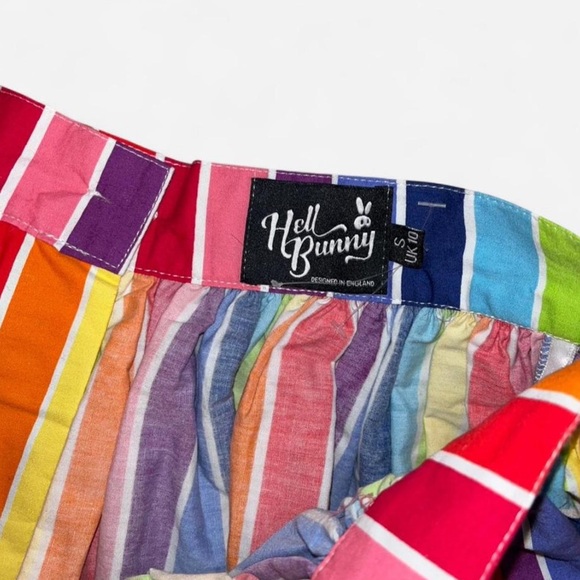 Hell Bunny Over the Rainbow Skirt With Pockets Size S - Picture 5 of 7